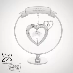 Image of Personalised Crystal Heart Ornament