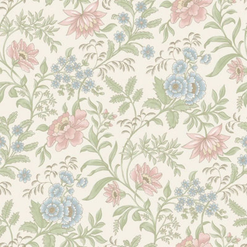 Image of Rasch Garden Muse Pink & Green Wallpaper, Pink 100012
