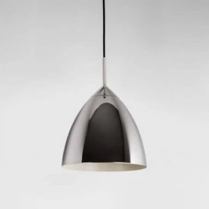 Image of 1 Light Large Dome Ceiling Pendant Polished Chrome, E27