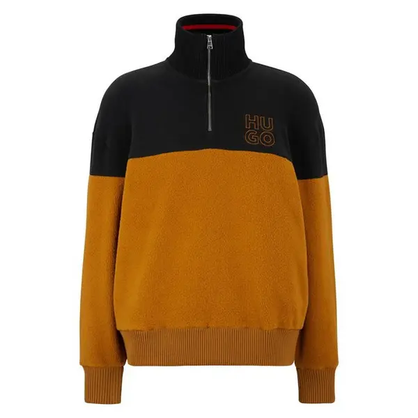 Image of Hugo Dorpion quarter Zip Top Mens - Yellow S