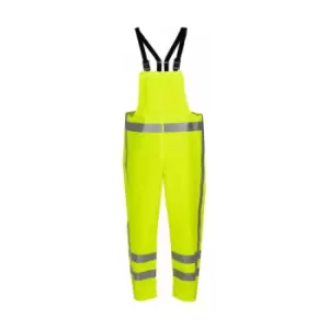 Image of Vechta Hydrosoft High Visibility Waterproof Bib & Brace Saturn Yellow - Size M