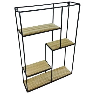 Image of Wood & Wire Multi Shelf Display Unit
