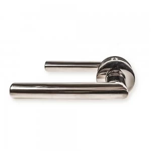 Image of LocksOnline Neptune Stainless Steel Lever Door Handle on Rose