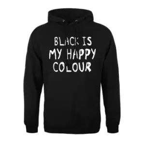 Image of Grindstore Mens Black Is My Happy Colour Hoodie (XXL) (Black)