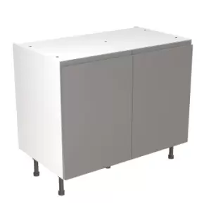Image of KitchenKIT J-Pull Handleless 100cm Base Unit - Gloss Dust Grey