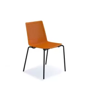 Image of Harmony multi-purpose chair with Black 4 leg frame - orange