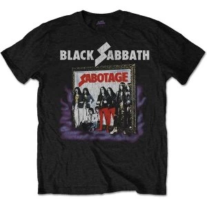 Image of Black Sabbath - Sabotage Vintage Unisex Small T-Shirt - Black