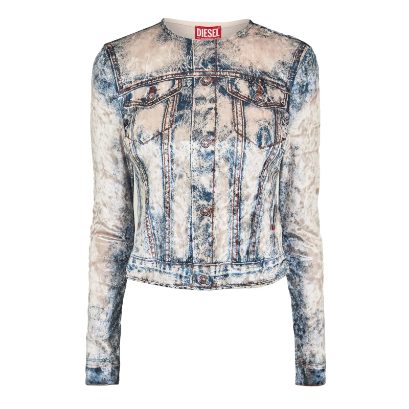 Image of Diesel Womens T Clauvet T-Shirt Blue Denim female 10