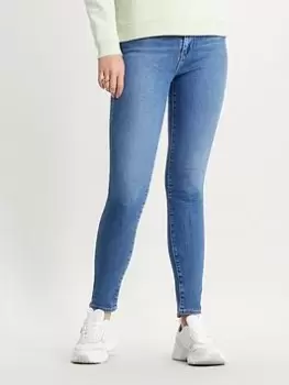 Image of Levis 721 High Rise Skinny Jean - Rio Hustle - Blue Size 26, Inside Leg 32, Women