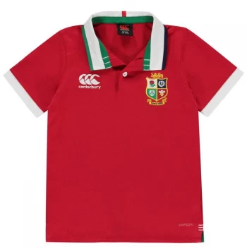 Image of Canterbury British and Irish Lions Short Sleeve Classic Shirt 2021 Junior - TANGO RED