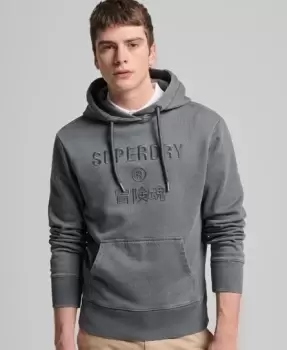 Image of Superdry Code Logo Garment Dye Loose Hoodie