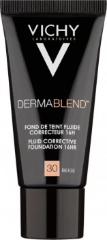 Image of Vichy Dermablend Fluid Corrective Foundation SPF35 30ml 30 - Beige
