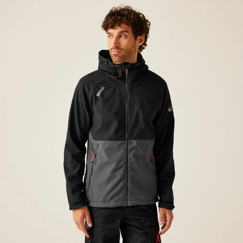 Image of Regatta Mens Surrender Softshell Jacket Iron/Black male S
