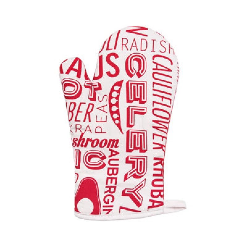 Image of Premier Housewares Porter Red Single Glove Quilted and Heat Resistant Red