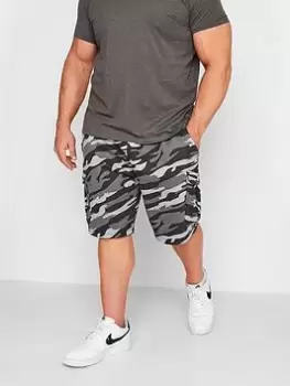 Image of BadRhino Camo Jersey Cargo Short, Black, Size L, Men