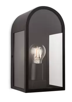 Image of Eva 1 Light Outdoor Wall Lantern Black IP44, E27