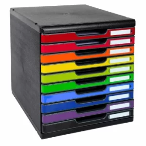 Image of Exacompta Modulo Maxi 10 Drawer Set A4, Multi Coloured