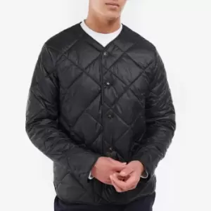 Image of Barbour Mens Liddesdale Quilt Cardigan - Black - M