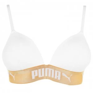 Image of Puma Triangle Padded Bralette - White