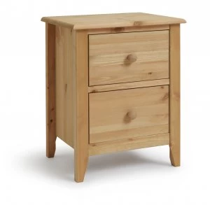 Image of Colorado 2 Drawer Bedside Table - Pine
