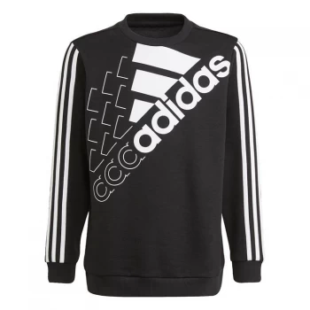 Image of adidas Essentials Logo Sweatshirt (Gender Neutral) - Black / White