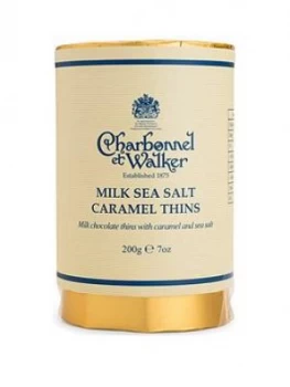 Image of Charbonnel Et Walker Milk Chocolate Thins With Caramel & Sea Salt 200G