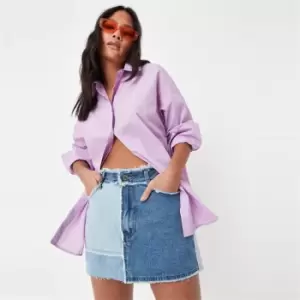 Image of Missguided Oversized Shirt - Purple