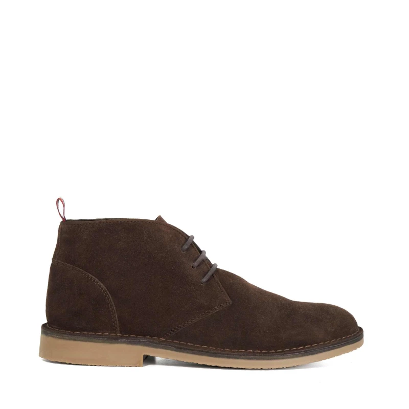 Image of Dune London Dune London Men 'Creed' Suede Desert Boots in Brown Size: 12 Brown 12 Male 5050808729356
