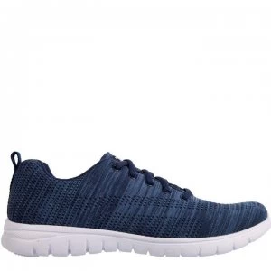 Image of Fabric Flyer Runner Mens Trainers - Navy