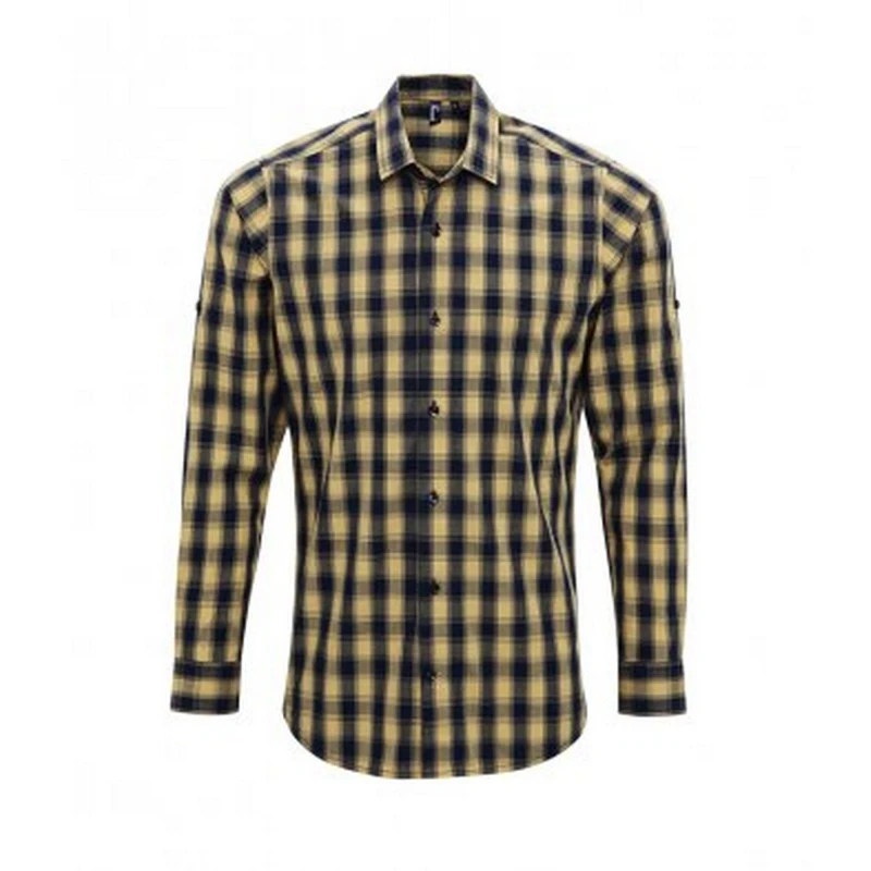 Image of Premier Premier Men Mulligan Check Long Sleeve Shirt Size: Small Multi S Male 5057819129847