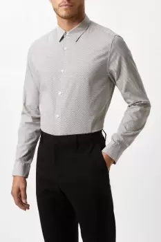 Image of White Mini Dot Printed Shirt