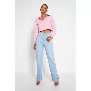 Image of I Saw It First Pink Pocket Detail Button Through Shirt - Pink