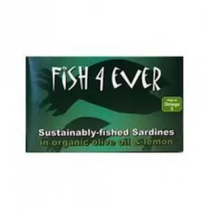 Image of Fish 4 Ever Sustainably-Fished Whole Sardines in Organic Oil and Lemon 135g