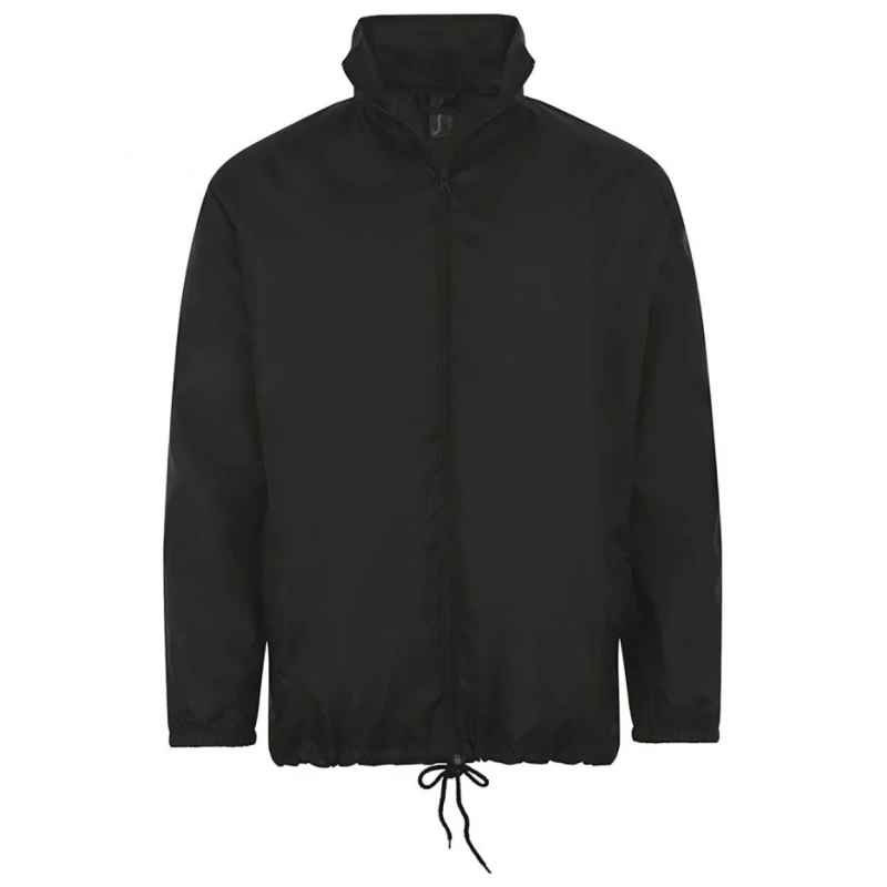 Image of SOL'S Shift Showerproof Windbreaker Jacket in Black Size: XS Black Unisex XS