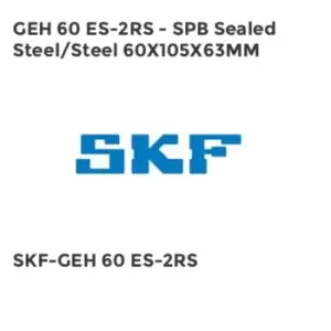 Image of GEH 60 ES-2RS - SPB Sealed Steel/Steel 60X105X63MM