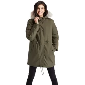 Image of Timberland Mount Kelsey Fleece-lined Parka For Her In Green Green, Size S