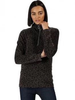 Image of Regatta Leela Fleece Top - Leopard Print