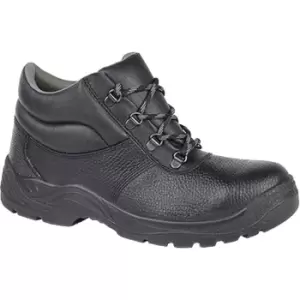 Image of Grafters Mens Padded Collar D-Ring Chukka Safety Boots (5 UK) (Black) - Black