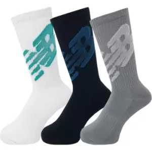 Image of New Balance Balance 3 Pack of Logo Crew Socks - Multi