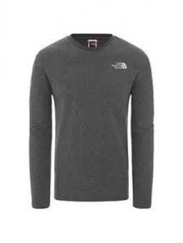 Image of The North Face Long Sleeve Easy T-Shirt - Medium Grey Heather