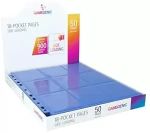 Image of Gamegenic Sideloading 18-Pocket Pages 10 Sleeves - Blue