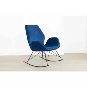 Image of Out & Out Original Out & Out Lorna Modern Rocking Chair - Blue Velvet