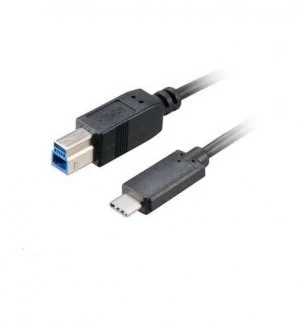 Image of Akasa USB 3.1 C (M) to USB 3.0 B (M) 1m Black Retail Packaged Printer/Scanner Data Cable