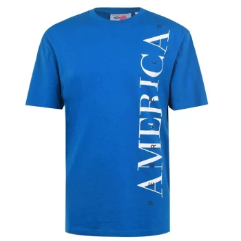 Image of Perry Ellis Classic Logo T Shirt - Blue