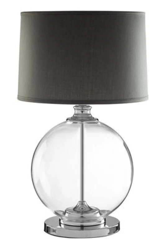 Image of Orsina Edna Small Grey Linen Shade Table Lamp