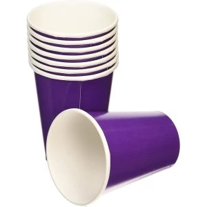 Image of Purple Paper Cups (Pack Of 8)