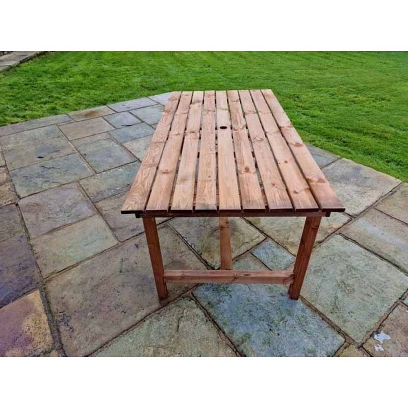 Image of Churnet Valley Garden Furniture Ltd Valley Table - L92 x W180 x H75cm - Flat Pack - Min. Assembly Required in Brown Brown Unisex