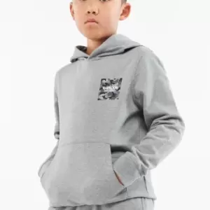 Image of Barbour International Boys' Shoreditch Hoodie - Grey Marl - 8-9 Years