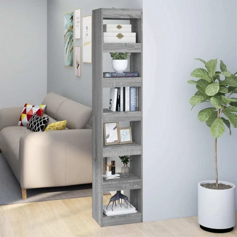 Image of VIDAXL Vidaxl - Book Cabinet/Room Divider Grey Sonoma 40x30x198cm 8720286844281
