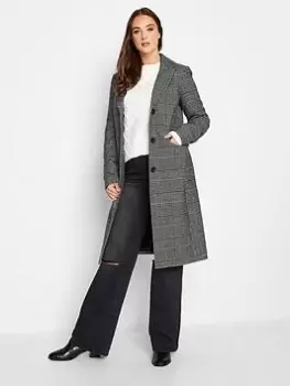 Image of Long Tall Sally Check City Coat - Black/White, Size 20, Women